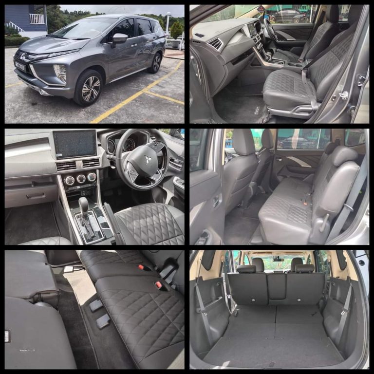 Mitsubishi Xpander untuk disewa di Kota Kinabalu, bahagian luar dan dalaman